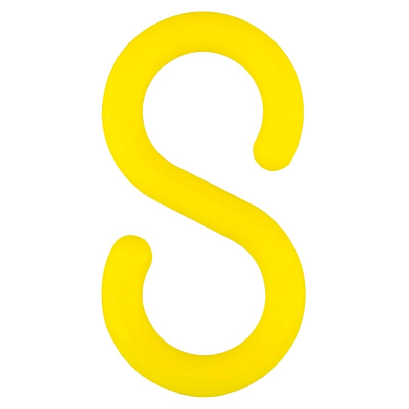 S-Hook, 2-Inch, Yellow, Pack of 25 (50302-25)